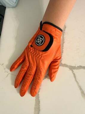 G/FORE Junior Golf Glove Right Hand Orange AA Cabretta Leather Kids Large NIP